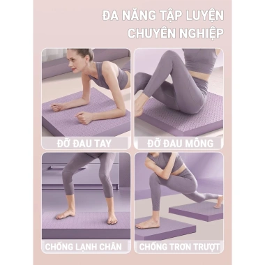 Thảm Yoga Đệm Plank Dày 2-4cm Giữ Thăng Bằng, Kê Tay Êm Ái, Chống Lạnh, 4 Màu Nam Nữ - 89.000₫