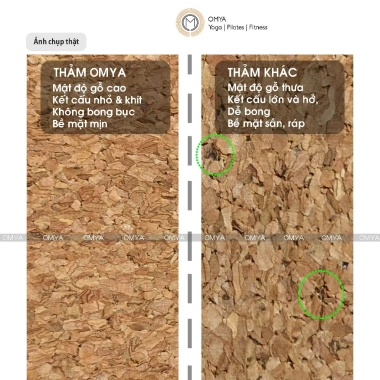 Thảm Yoga Gỗ Bần & Cao Su Tự Nhiên - Gỗ Sồi Nút Chai, Chống Trơn Trượt, 679.000₫ 4