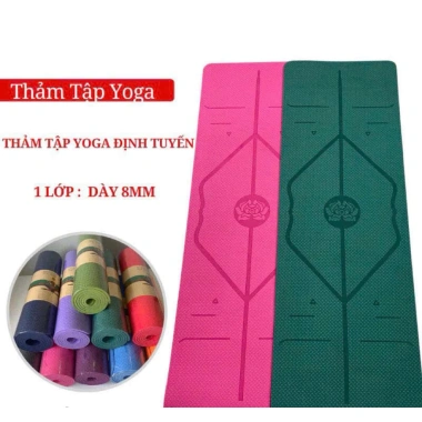 Thảm Yoga Gym 8mm Định Tuyến 1 Lớp TPE Chống Trượt Giá Ưu Đãi 295.000 VNĐ