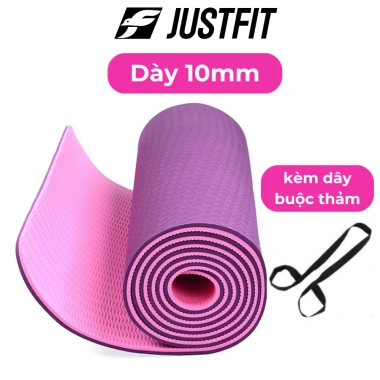 Thảm yoga JUSTFIT 10mm cao cấp, chống trượt, tập gym tại nhà - 199.000đ
