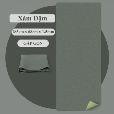 Thảm Yoga Lnn Sport 1.5mm Gấp Gọn Nhẹ, Cao Su Thiên Nhiên, Chống Trượt, Giá 534k