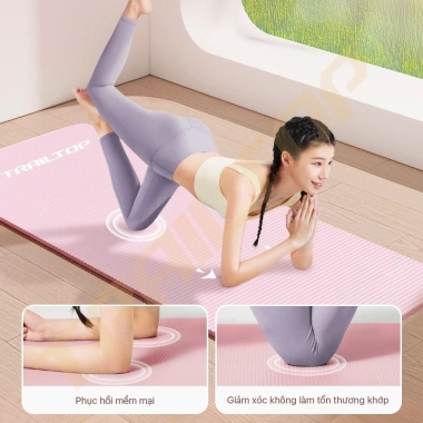 Thảm Yoga NBR 8mm Cao Cấp - Chống Trượt 2 Lớp Eco Friendly, Nhiều Màu, 109k