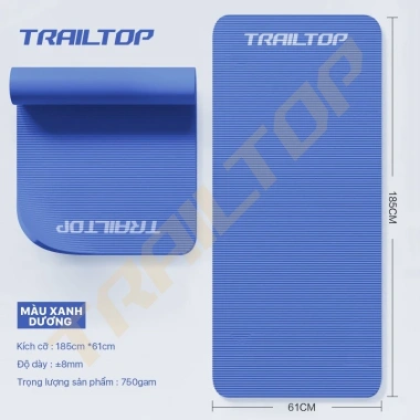 Thảm Yoga NBR 8mm Cao Cấp - Chống Trượt 2 Lớp Eco Friendly, Nhiều Màu, 109k