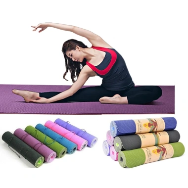 Thảm Yoga TPE 2 lớp 6mm cao cấp, chống trượt, êm ái, tập gym tại nhà - 81.318₫ 6