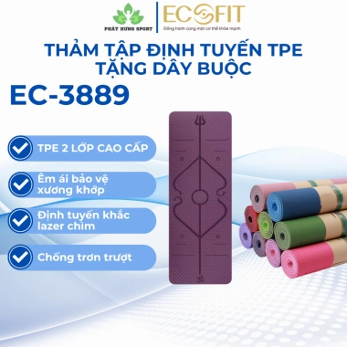 Thảm Yoga TPE 2 Lớp 6mm Cao Cấp – Thấm Hút Mồ Hôi, Chống Trượt, Kèm Dây Đeo 139k
