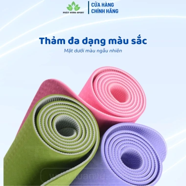 Thảm Yoga TPE 2 Lớp 6mm Cao Cấp – Thấm Hút Mồ Hôi, Chống Trượt, Kèm Dây Đeo 139k 4
