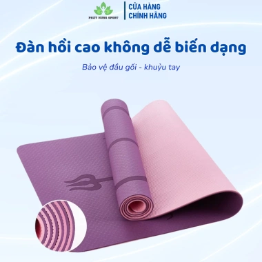 Thảm Yoga TPE 2 Lớp 6mm Cao Cấp – Thấm Hút Mồ Hôi, Chống Trượt, Kèm Dây Đeo 139k 7