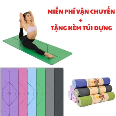 Thảm yoga TPE 2 lớp cao cấp chống trượt Jubilee Mart - tặng túi, chỉ 179.000₫