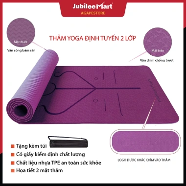 Thảm yoga TPE 2 lớp cao cấp chống trượt Jubilee Mart - tặng túi, chỉ 179.000₫ 4 Thảm yoga TPE 2 lớp cao cấp chống trượt Jubilee Mart - tặng túi, chỉ 179.000₫ 4