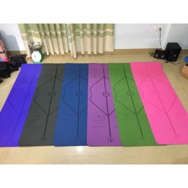 Thảm yoga TPE 2 lớp cao cấp chống trượt Jubilee Mart - tặng túi, chỉ 179.000₫