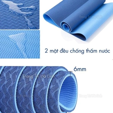 Thảm yoga TPE 6mm 2 lớp cao cấp - Chống trượt, chống thấm, hút mồ hôi - 174k 5