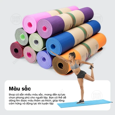 Thảm Yoga TPE 6mm Siêu Bền - Định Tuyến, Giá chỉ 169.000 VNĐ, Hàng Cao Cấp 7