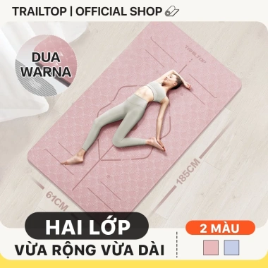 Thảm Yoga Trailtop 6-8mm 2 Lớp Gấp Gọn, Cao Cấp, Màu Tùy Chọn, Phù Hợp Tập Gym và Du Lịch - Giảm Giá Đặc Biệt