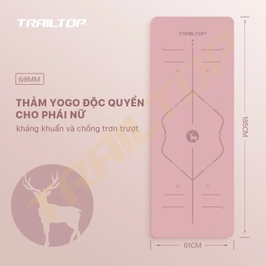 Thảm Yoga Trailtop 6-8mm 2 Lớp Gấp Gọn, Cao Cấp, Màu Tùy Chọn, Phù Hợp Tập Gym và Du Lịch - Giảm Giá Đặc Biệt 9