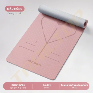 Thảm Yoga Trailtop 6-8mm 2 Lớp Gấp Gọn, Cao Cấp, Màu Tùy Chọn, Phù Hợp Tập Gym và Du Lịch - Giảm Giá Đặc Biệt 10