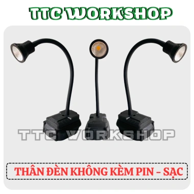 Thân đèn pin uốn dẻo 4cm, sạc tích điện, chiếu sáng góc khuất, dùng pin thường