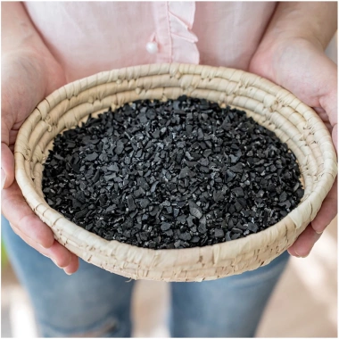 Than hoạt tính gáo dừa 1kg+5 túi HCN-ECO khử mùi, hút ẩm, chống mốc, lọc nước