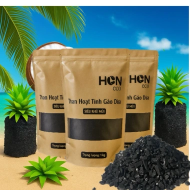Than hoạt tính gáo dừa 1kg+5 túi HCN-ECO khử mùi, hút ẩm, chống mốc, lọc nước 10 Than hoạt tính gáo dừa 1kg+5 túi HCN-ECO khử mùi, hút ẩm, chống mốc, lọc nước 10