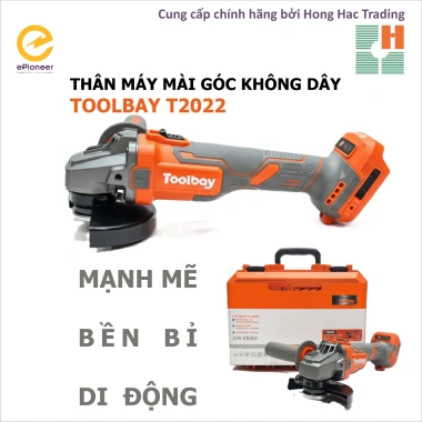 Thân máy mài góc không dây Toolbay T2.022 - Chân pin phổ thông, đĩa 125mm, lỗ 16mm, giá chỉ 969.000₫