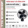 Thân quạt 8inch pin mạnh 2 cổng USB dùng chân pin 4cm Giá ưu đãi 195.000 VND