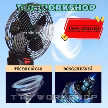 Thân quạt 8inch pin mạnh 2 cổng USB dùng chân pin 4cm Giá ưu đãi 195.000 VND 4
