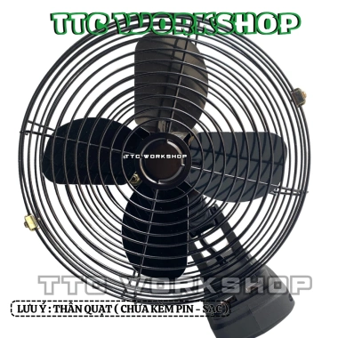 Thân quạt 8inch pin mạnh 2 cổng USB dùng chân pin 4cm Giá ưu đãi 195.000 VND 5