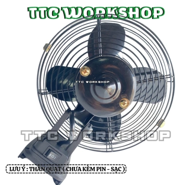 Thân quạt 8inch pin mạnh 2 cổng USB dùng chân pin 4cm Giá ưu đãi 195.000 VND 6