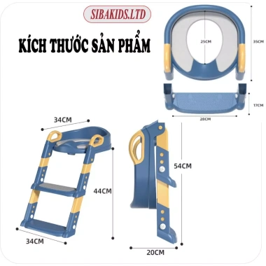Thang Bồn Cầu Vệ Sinh Có Bệ Lót, Tay Vít Gập Gọn An Toàn Cho Bé Yêu – 185.000₫