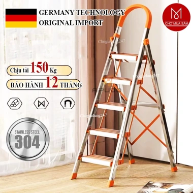 Thang Chữ A Gấp Gọn Nhôm Inox 304 Siêu Nhẹ 3‑7 Bậc - Thông Minh, Ghế Nhập Khẩu, Giá Ưu Đãi 596.260₫