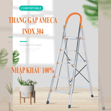 Thang Chữ A Gấp Gọn Nhôm Inox 304 Siêu Nhẹ 3‑7 Bậc - Thông Minh, Ghế Nhập Khẩu, Giá Ưu Đãi 596.260₫ 3