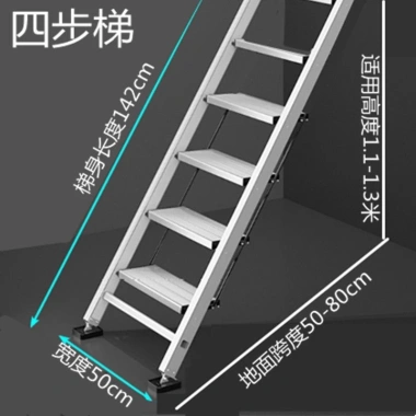 Thang gập hợp kim nhôm dày, tay vịn đa chức năng - Thích hợp cho gác má, chỉ 2.46 triệu 10