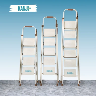 Thang gấp KANJI 3-7 bậc – Thang chữ A thép carbon dày, chịu tải 150kg, 545.000 VND
