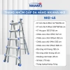Thang nhôm NIKAWA NKE rút lồng xếp gọn 4-6 bậc – chính hãng, bảo hành 24 tháng 2