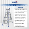 Thang nhôm NIKAWA NKE rút lồng xếp gọn 4-6 bậc – chính hãng, bảo hành 24 tháng 3