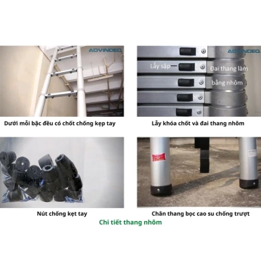 Thang nhôm rút 4.8M ADT212F đai nhôm cao cấp gấp gọn, khóa chốt tự động nhập khẩu - Giá ưu đãi 2.84tr 9 Thang nhôm rút 4.8M ADT212F đai nhôm cao cấp gấp gọn, khóa chốt tự động nhập khẩu - Giá ưu đãi 2.84tr 9