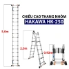 Thang nhôm rút đôi HAKAWA HK250 300kg - Giá ưu đãi 3,5 triệu, chịu tải 300kg 7