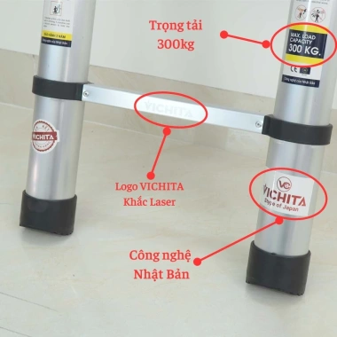 Thang Nhôm VICHITA 5m Rút Lên Hạ Xuống Dễ Dàng, Tặng 2 Chốt, Giá 2.65 Triệu 5