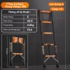 Thang rút nhôm inox nhập khẩu chiều cao 1.9-5.9m, nhẹ, dễ mang, giảm giá 548.800₫ 10