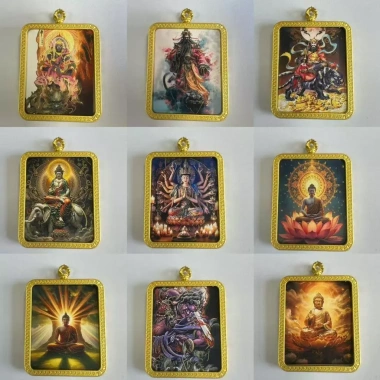 Thangka Bùa Hộ Mệnh Benming – Hoàng Đạo, Chuyền Tám Đạo, Sĩ Quan Âm, Thần Tài Jizo – 82.500đ 3