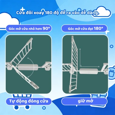 Thanh chắn cầu thang, cửa phòng - đa địa hình, không hư tường, kích thước linh hoạt 49.000₫