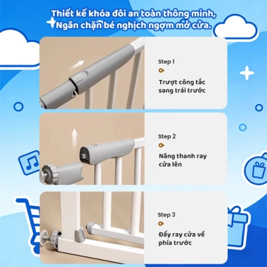 Thanh chắn cầu thang, cửa phòng - đa địa hình, không hư tường, kích thước linh hoạt 49.000₫