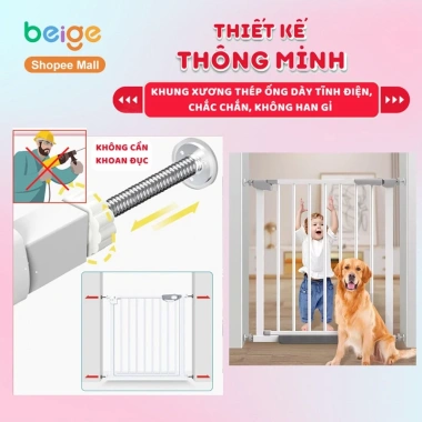 Thanh chắn cầu thang không khoan tường - An toàn cho trẻ, giá chỉ 50.000 VND
