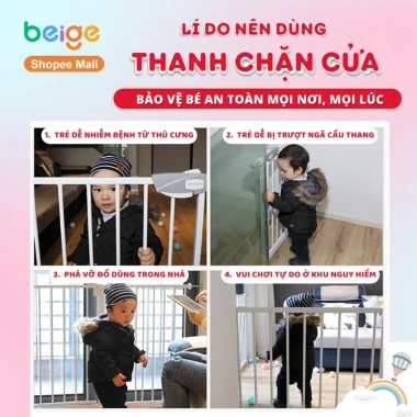Thanh chắn cầu thang không khoan tường - An toàn cho trẻ, giá chỉ 50.000 VND