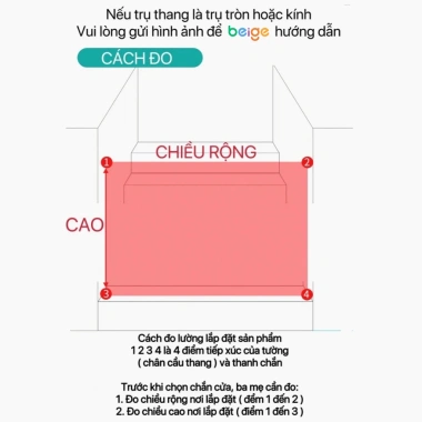 Thanh chắn cầu thang không khoan tường - An toàn cho trẻ, giá chỉ 50.000 VND