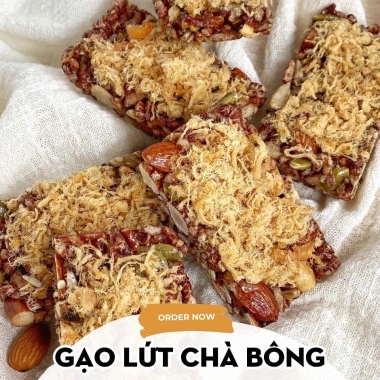 Thanh cơm gạo lứt ngũ cốc mix hạt granola, gạo lứt chà bông rong biển ăn kiêng giảm cân 69k TGL