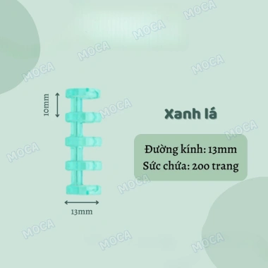 Thanh còng nhựa 5 lỗ MOCA - Nhiều màu, cho planner và bullet journal, chỉ 4.000đ 6