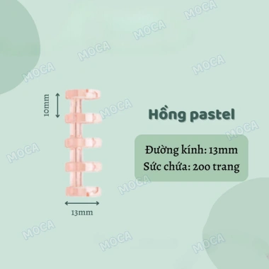 Thanh còng nhựa 5 lỗ MOCA - Nhiều màu, cho planner và bullet journal, chỉ 4.000đ 7