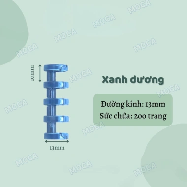 Thanh còng nhựa 5 lỗ MOCA - Nhiều màu, cho planner và bullet journal, chỉ 4.000đ 8