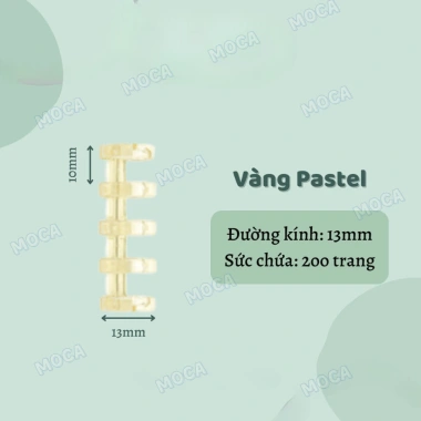 Thanh còng nhựa 5 lỗ MOCA - Nhiều màu, cho planner và bullet journal, chỉ 4.000đ 9