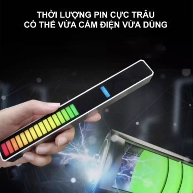 Thanh đèn LED 1m Đen HUB USB, Cảm Ứng Âm Thanh, Nhấp Nháy Theo Nhạc, Giá 285k